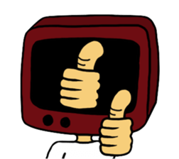 Retro TV Man sticker #6110105