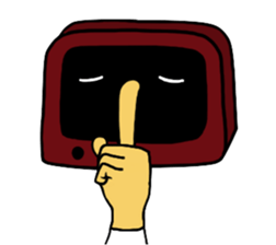 Retro TV Man sticker #6110107