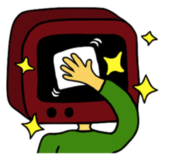 Retro TV Man sticker #6110108