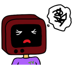 Retro TV Man sticker #6110115