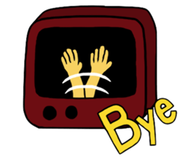 Retro TV Man sticker #6110117