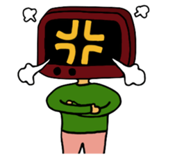 Retro TV Man sticker #6110118