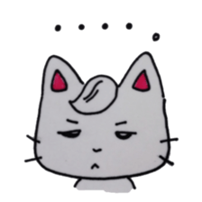 A  courageous  cat sticker #6110662