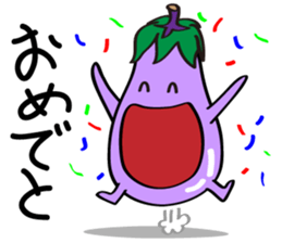 Cute Eggplant sticker #6114345