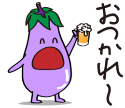 Cute Eggplant sticker #6114350