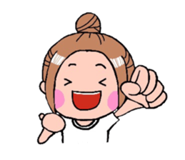 A cheerful girl sticker #6114580