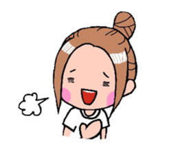 A cheerful girl sticker #6114585