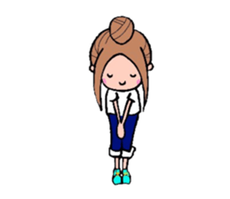 A cheerful girl sticker #6114588