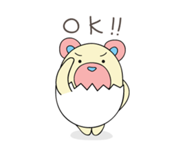 EGG BEAR 1 sticker #6115289