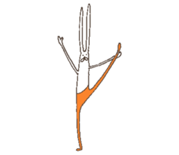 The rabbit in tights sticker #6116169