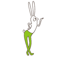 The rabbit in tights sticker #6116175