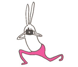 The rabbit in tights sticker #6116180