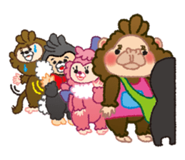 Momokichi of monkey . sticker #6116267