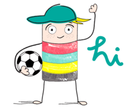 Sports boy sticker #6116992