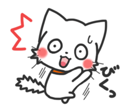 mild-White cat sticker #6117314