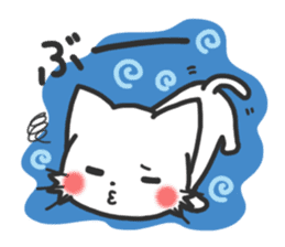 mild-White cat sticker #6117315
