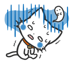 mild-White cat sticker #6117334