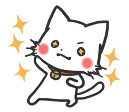 mild-White cat sticker #6117336