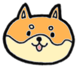 Shiba Inu round face sticker #6117432