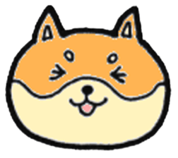 Shiba Inu round face sticker #6117433