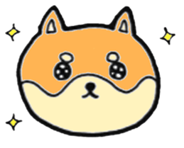 Shiba Inu round face sticker #6117434