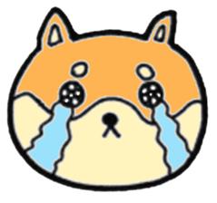 Shiba Inu round face sticker #6117435