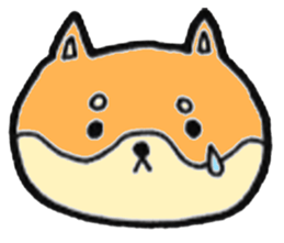Shiba Inu round face sticker #6117436