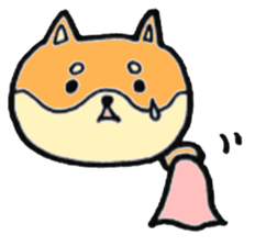 Shiba Inu round face sticker #6117437