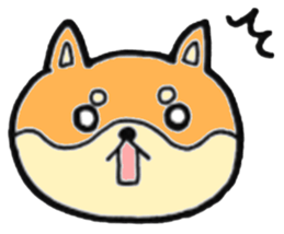 Shiba Inu round face sticker #6117438