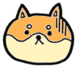 Shiba Inu round face sticker #6117439