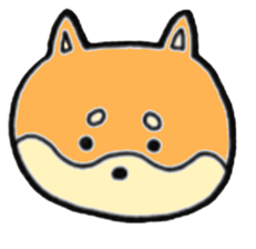 Shiba Inu round face sticker #6117440