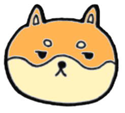 Shiba Inu round face sticker #6117441