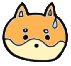 Shiba Inu round face sticker #6117442