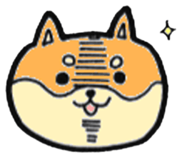 Shiba Inu round face sticker #6117443