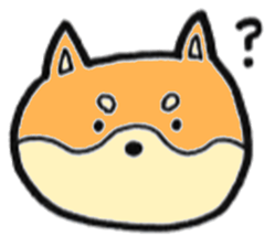 Shiba Inu round face sticker #6117444