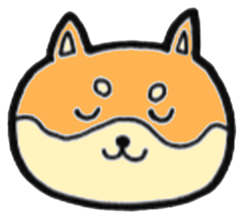 Shiba Inu round face sticker #6117445
