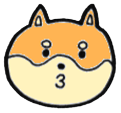 Shiba Inu round face sticker #6117446