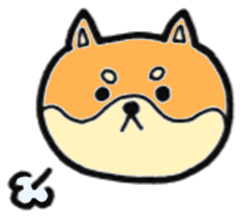 Shiba Inu round face sticker #6117448