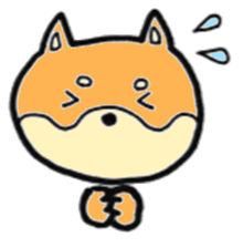 Shiba Inu round face sticker #6117449