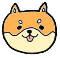 Shiba Inu round face sticker #6117451