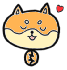 Shiba Inu round face sticker #6117452