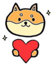 Shiba Inu round face sticker #6117453