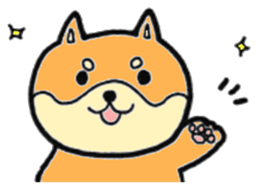 Shiba Inu round face sticker #6117454