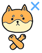 Shiba Inu round face sticker #6117456