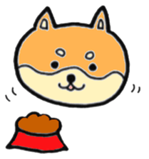 Shiba Inu round face sticker #6117459