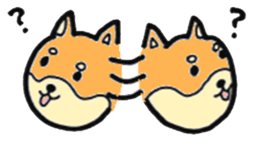 Shiba Inu round face sticker #6117460