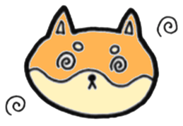 Shiba Inu round face sticker #6117461