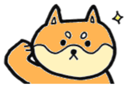 Shiba Inu round face sticker #6117463