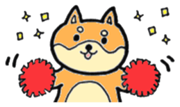 Shiba Inu round face sticker #6117464