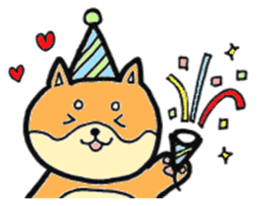 Shiba Inu round face sticker #6117465